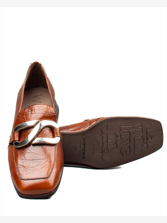 Δερμάτινα Γυναικεία Loafers σε Ταμπά Χρώμα