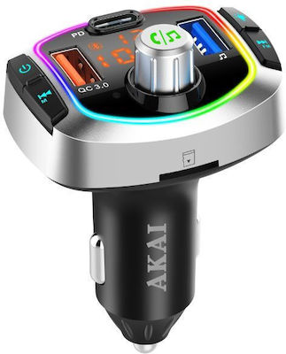 Akai FM Transmitter Αυτοκινήτου με Bluetooth