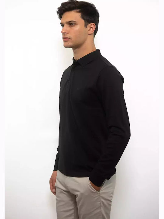 Polo Long Sleeve Blouse Black