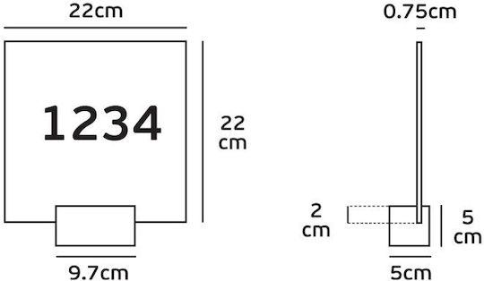 VK Lighting Wall Lamp LED Transparent 22x22cm