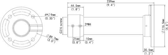 Uniarch Halterung für CCTV-Systemkameras White TR-CE45-IN
