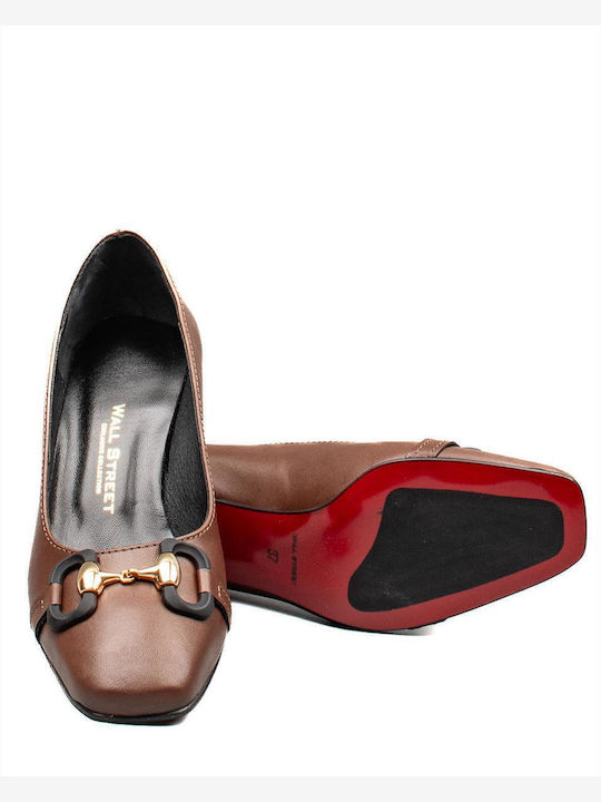 Leather Tabac Brown Heels