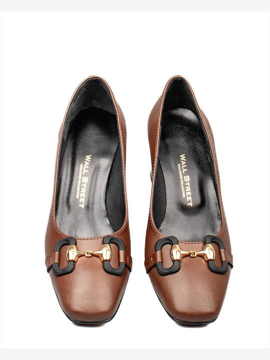 Leather Tabac Brown Heels