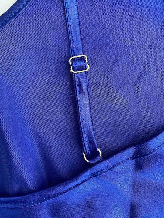 Kal-tsa Winter Satin,σατεν Babydoll Blau