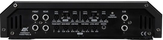 Esx Ενισχυτής Αυτοκινήτου Horizon HXE 750.5 5 Καναλιών (Κλάση A/B)
