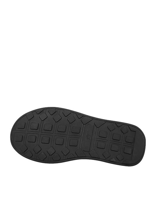 Leder Stiefeletten Damen mit Pelz Schwarz