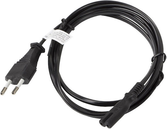 Lanberg IEC C7 / Euro - Cable 3m Black (CA-C7CA-10CC-0030-BK)