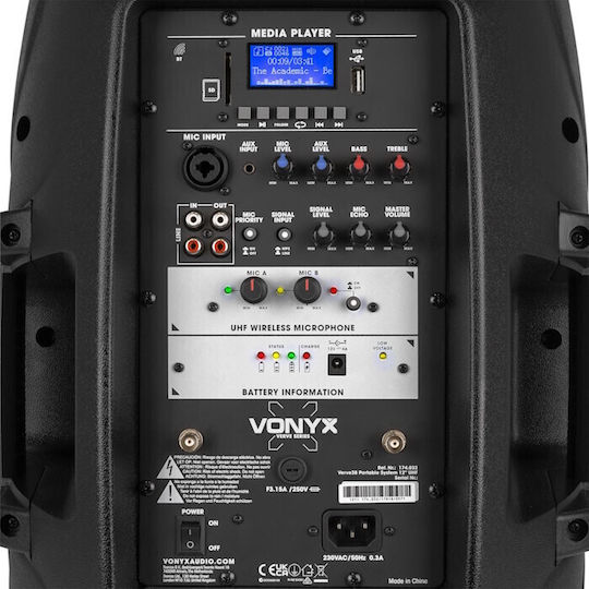 Vonyx Караоке Система с Безжични Микрофони Verve 46 174.034 Черен