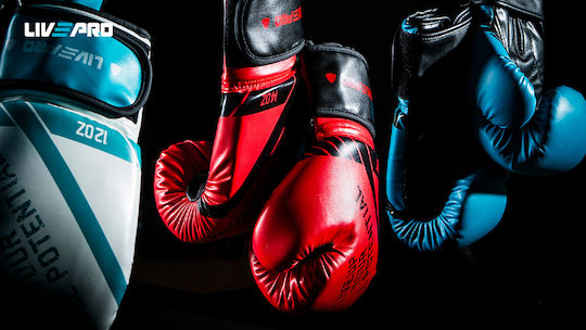 Live Pro Boxing Gloves Leather for Bag White