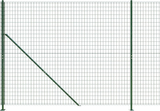 vidaXL Plasă de sârmă Galvanizat cu Îmbrăcăminte din PVC Verde 1.6x10m