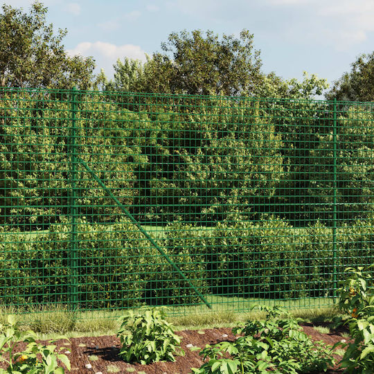 vidaXL Plasă de sârmă Galvanizat cu Îmbrăcăminte din PVC Verde 1.6x10m