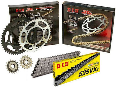 DID Chain & Sprocket Kit (16-42-525VX) for Honda CBF 600 2008-2012