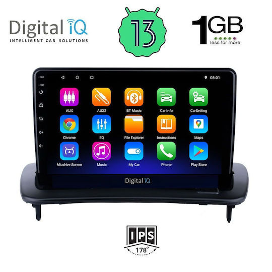 Digital IQ Auto-Audiosystem für Volvo C30 2005-2013 (Bluetooth/USB/WiFi/GPS/Apple-Carplay/Android-Auto) mit Touchscreen 9"