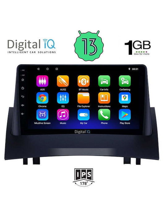 Digital IQ Car Audio System for Renault Megane 2002-2008 (Bluetooth/USB/WiFi/GPS) with Touch Screen 9"