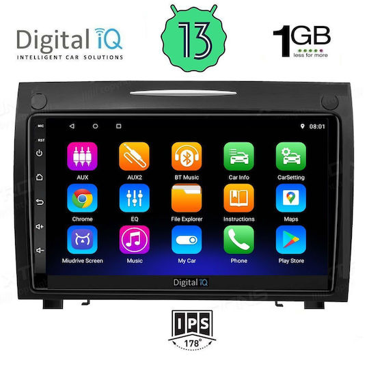 Ηχοσύστημα Αυτοκινήτου για Mercedes-Benz SLK 2004-2010 (Bluetooth/USB/WiFi/GPS/Apple-Carplay/Android-Auto) με Οθόνη Αφής 9"