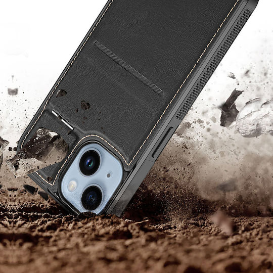 Dux Ducis Wallet Δερμάτινο / Δερματίνης / Σιλικόνης Μαύρο (iPhone 15 Plus)
