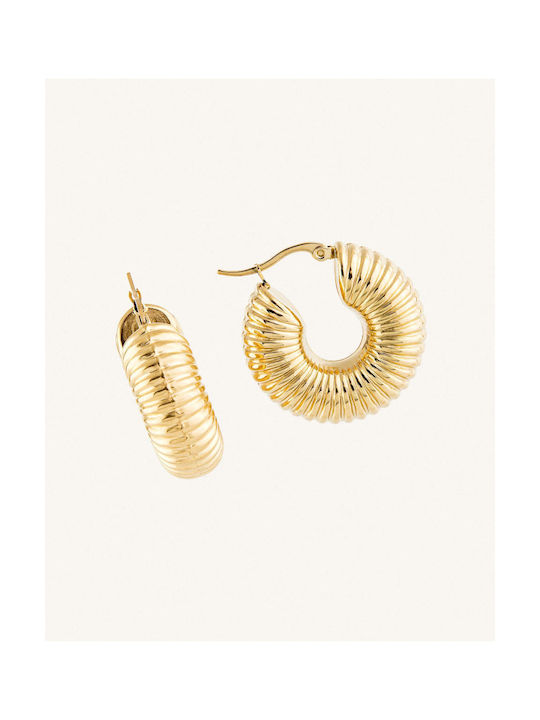 StanStefan Earrings Hoops made of Steel Gold Plated