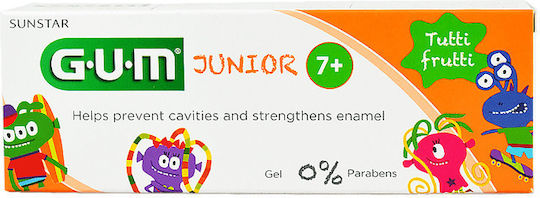 GUM Junior Pastă De Dinți Pentru Copii Pentru 7+ Ani Cu Aromă Tutti Frutti 50ml