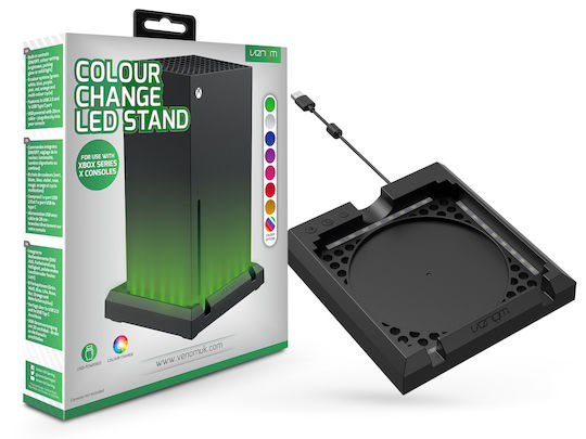 Venom Led Βάση για Xbox Series X/S με φωτισμό LED Μαύρη VS2886