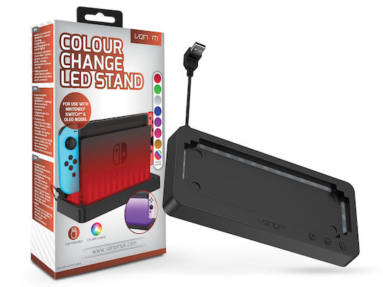 Venom Led Βάση για Switch με φωτισμό LED Μαύρη VS4928