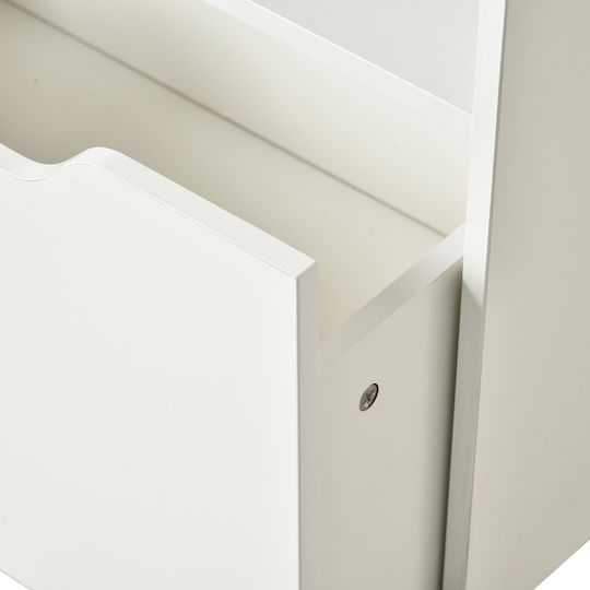 Βιβλιοθήκη Δαπέδου Ξύλινη Λευκή 60x29.9x90cm