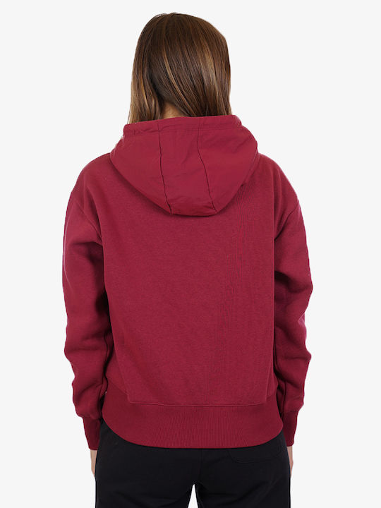 Women's Sweatshirt Hooded Burgundy