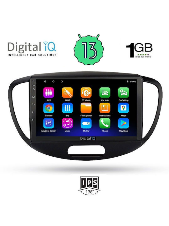 Digital IQ Car Audio System for Hyundai i10 2008-2013 (Bluetooth/USB/WiFi/GPS) with Touch Screen 9"