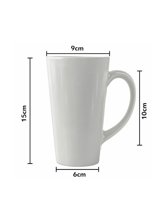 Koupakoupa Latte Large Mug Ceramic White 450ml