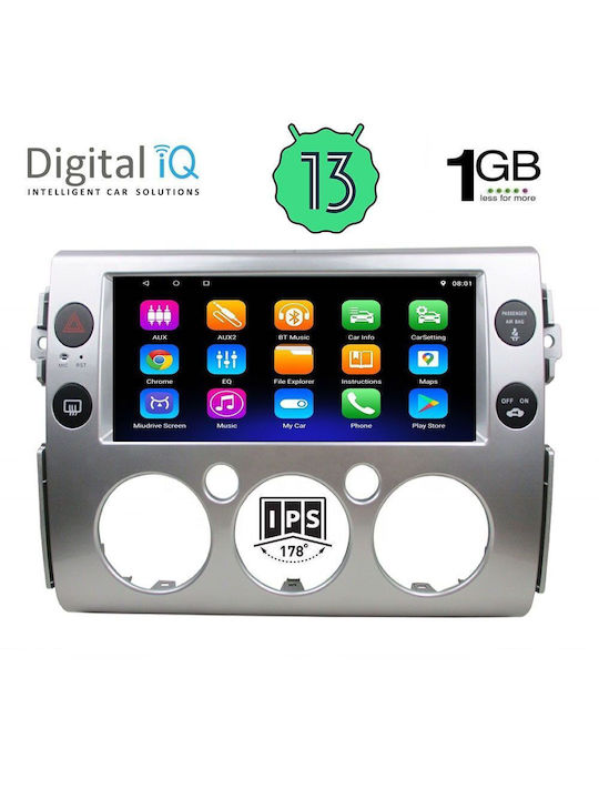 Digital IQ Car Audio System for Toyota FJ 2007-2013 (Bluetooth/USB/WiFi/GPS/Apple-Carplay/Android-Auto) with Touch Screen 9"