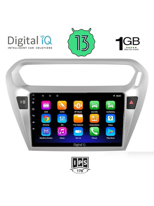 Digital IQ Car Audio System for Peugeot 301 2013> (Bluetooth/USB/WiFi/GPS/Apple-Carplay/Android-Auto) with Touch Screen 9"