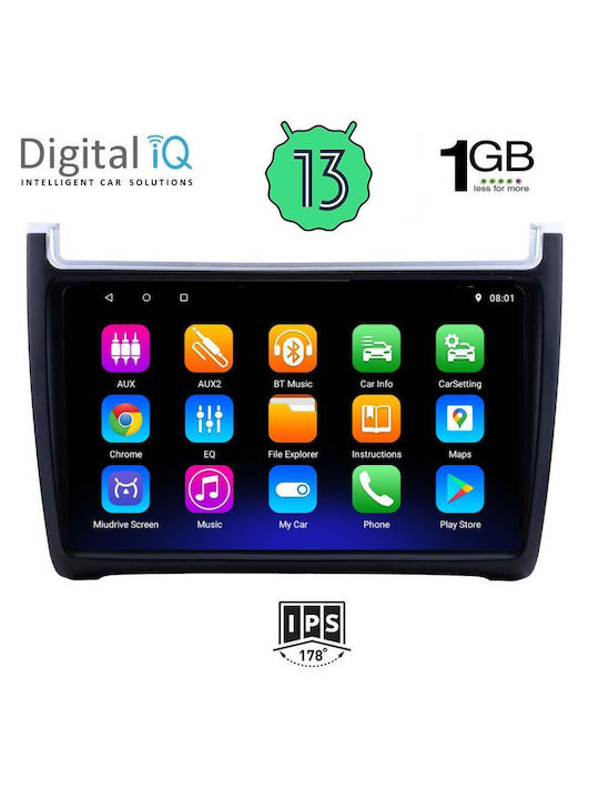 Digital IQ Car Audio System for Volkswagen Polo 2014-2017 (Bluetooth/USB/WiFi/GPS) with Touch Screen 9"