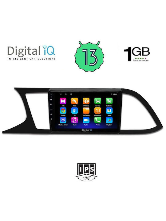 Digital IQ Car Audio System for Seat Leon 2012-2021 (Bluetooth/USB/WiFi/GPS) with Touch Screen 9"