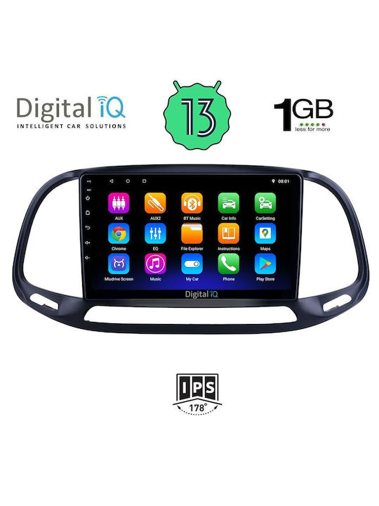 Digital IQ Car Audio System for Opel Combo Fiat Doblo 2015-2018 (Bluetooth/USB/WiFi/GPS) with Touch Screen 9"