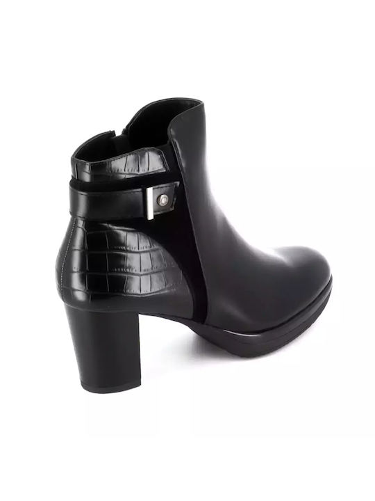 B-Soft Damen Knöchelstiefel mit Pelz Schwarz