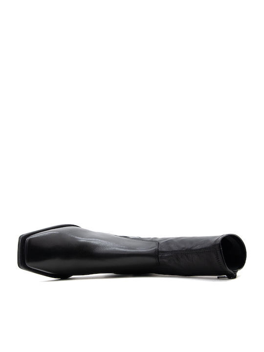 Hedda Leder Damen Chelsea-Stiefel Schwarz