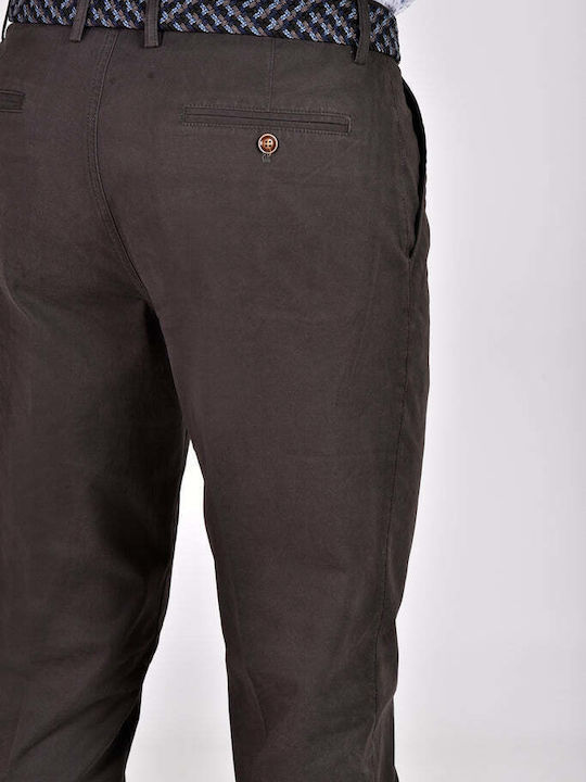 Men's Elastic Grey Chino Trousers