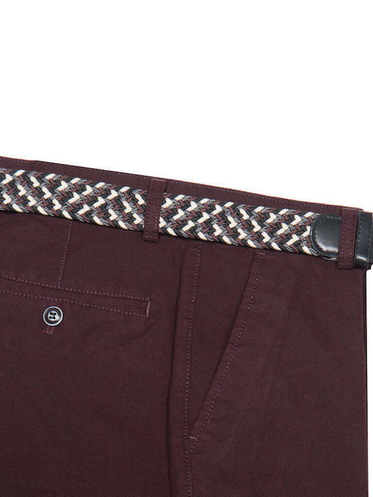 Men's Trousers Chinos Burgundy