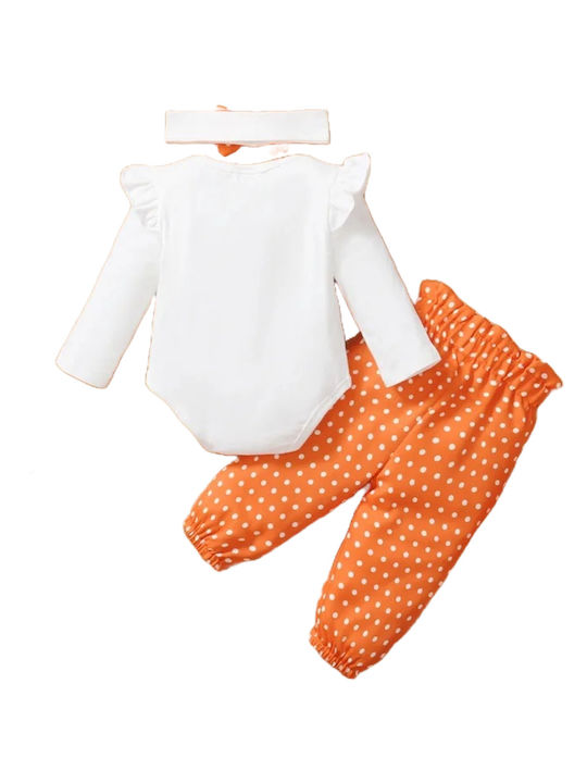 TakTakBaby Set pentru copii cu Pantaloni 3buc Alb