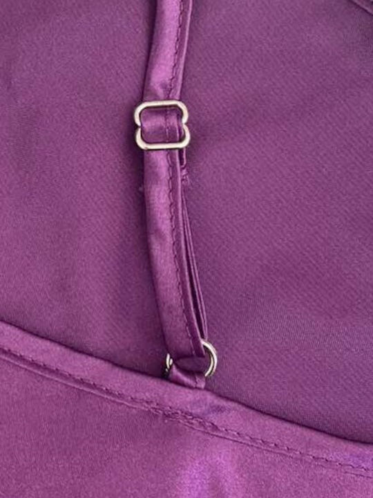 Kal-tsa Winter Satin,σατεν Babydoll Lila