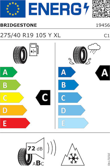 Bridgestone WeatherControl A005 Evo 275/40R19 105Y XL Car Tyres 4 Seasons for Passenger Car