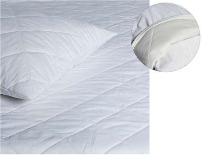 Kentia Super-Double Quilted Mattress Cover Fitted Capitol White 160x200+33cm