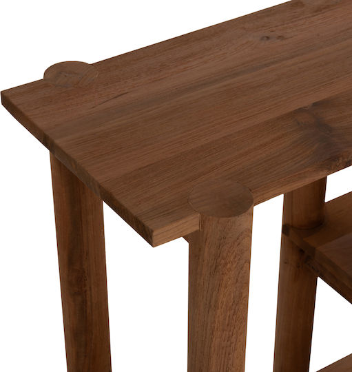 Kutai Κονσόλα από Μασίφ Ξύλο Φυσικό Rustic Μ120xΠ30xΥ80εκ.