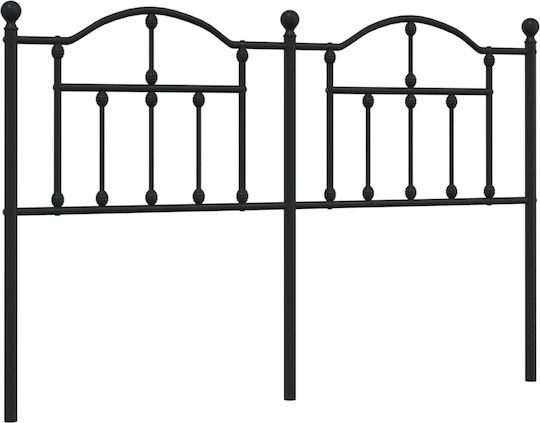 vidaXL Metal Bed Headboard Black 135cm