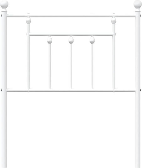 vidaXL Bed Headboard made of Metal White 75cm