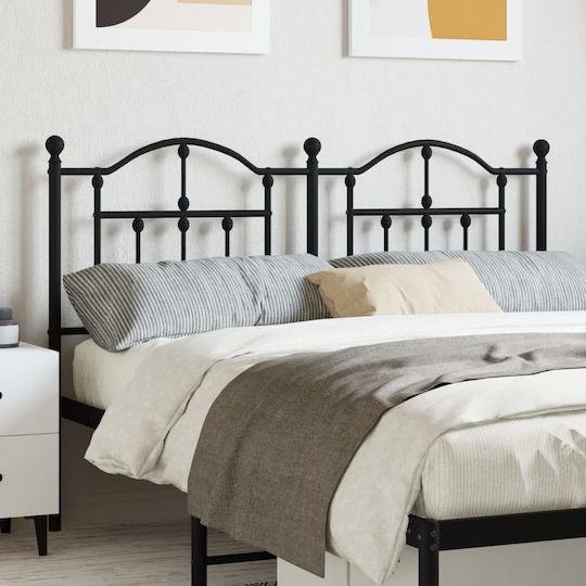 vidaXL Metal Bed Headboard Black 135cm