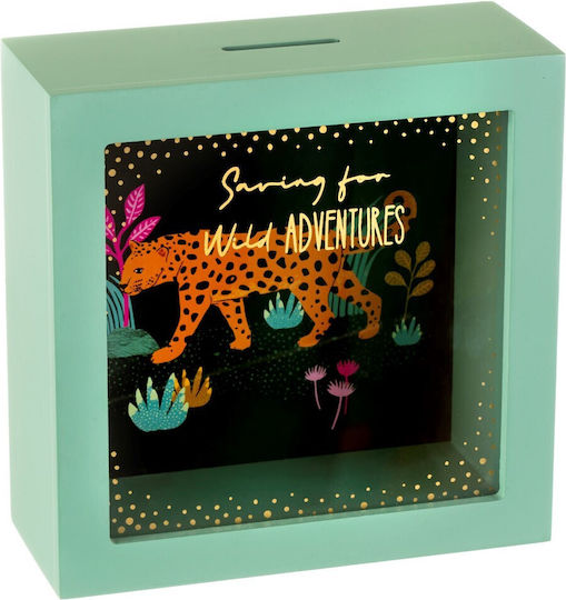 Sass & Belle Children's Money Box Wooden Multicolored 16x16x6.5cm