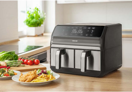 Sencor Air Fryer with Wi-Fi & Double Detachable Bucket 8lt Black SFR 9500SS