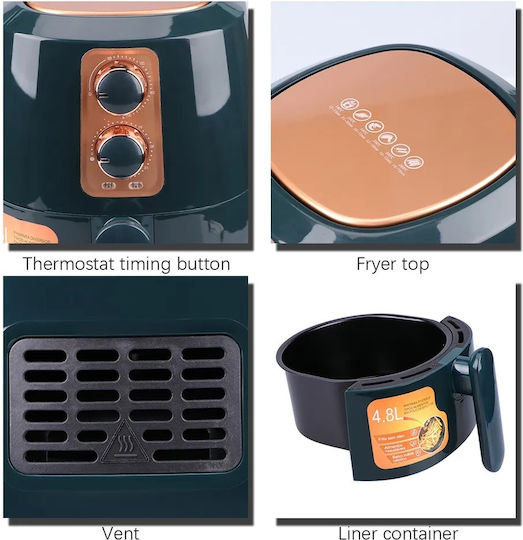 Newest Air Fryer 4.8lt Μαύρο R-5282