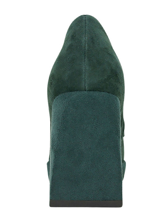 Meile Wildleder Loafer Pumps Grüne