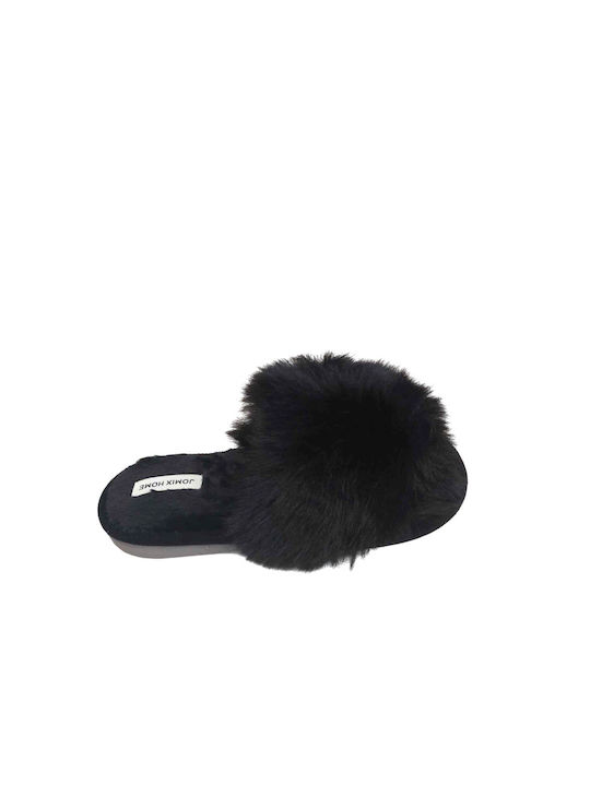 Plato Women's Slippers with Fur Black